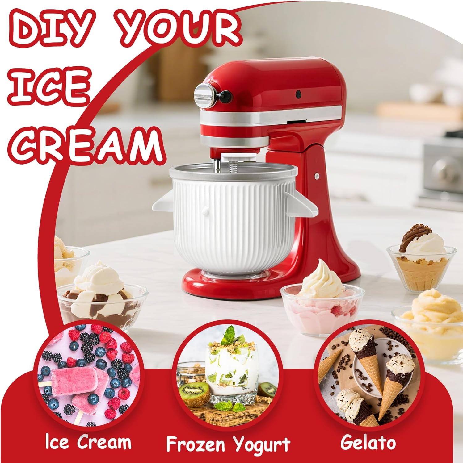 Ice Cream Maker Attachment for - огляд і ціна Baby Food Yogurt